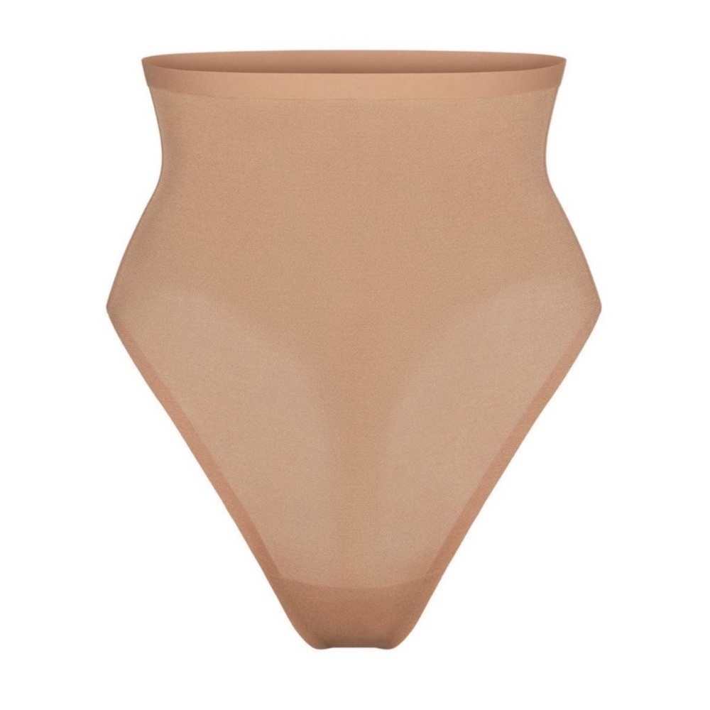 14. SKIMS NWT SHEER SCULPT HIGH-WAISTED THONG in Sienna